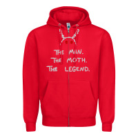 Red The Man The Moth The Legend Mothman Zipper Hoodie - longCreatives