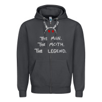 Smoke The Man The Moth The Legend Mothman Zipper Hoodie - longCreatives