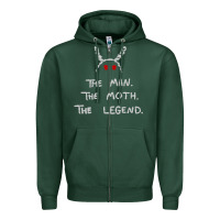 Sports Green The Man The Moth The Legend Mothman Zipper Hoodie - longCreatives