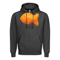 Charcoal Heather Scientific Goldfish Zipper Hoodie - longCreatives