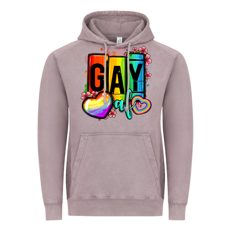 Gay Af Vintage Hoodie by OliviaCreatesArt | Teevron