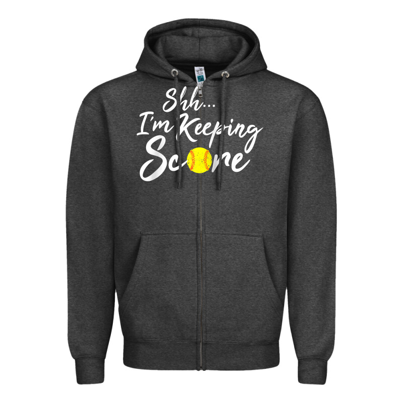 Scorekeeper Softball Team Scorebook Keeper Raglan Baseball Zipper Hoodie by longCreatives | Teevron