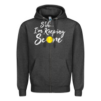 Charcoal Heather Scorekeeper Softball Team Scorebook Keeper Raglan Baseball Zipper Hoodie - longCreatives