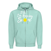 Seafoam Scorekeeper Softball Team Scorebook Keeper Raglan Baseball Zipper Hoodie - longCreatives