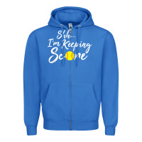 True Royal Scorekeeper Softball Team Scorebook Keeper Raglan Baseball Zipper Hoodie - longCreatives