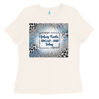 Bone feeling kinda idgaf ish today with leopard and gli Ladies Tee - TumblerDesignByShophia