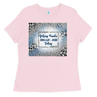 Bubblegum Pink feeling kinda idgaf ish today with leopard and gli Ladies Tee - TumblerDesignByShophia