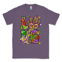 Lavender Mardi Gras love Classic Tee - HowdyJamesFarm