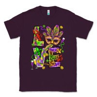 Plum Mardi Gras love Classic Tee - HowdyJamesFarm