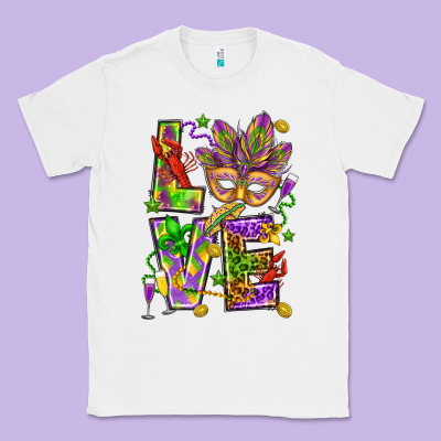 Mardi Gras Love Classic Tee Designed By Howdyjamesfarm
