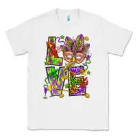 White Mardi Gras love Classic Tee - HowdyJamesFarm