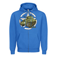 True Royal Sherman M4A1 WWII Army Tank History Vintage Zipper Hoodie - longCreatives