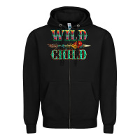 Black wild chıld serape sunflower and gemstone with arrow Zipper Hoodie - Artiststas