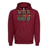 Burgundy wild chıld serape sunflower and gemstone with arrow Zipper Hoodie - Artiststas