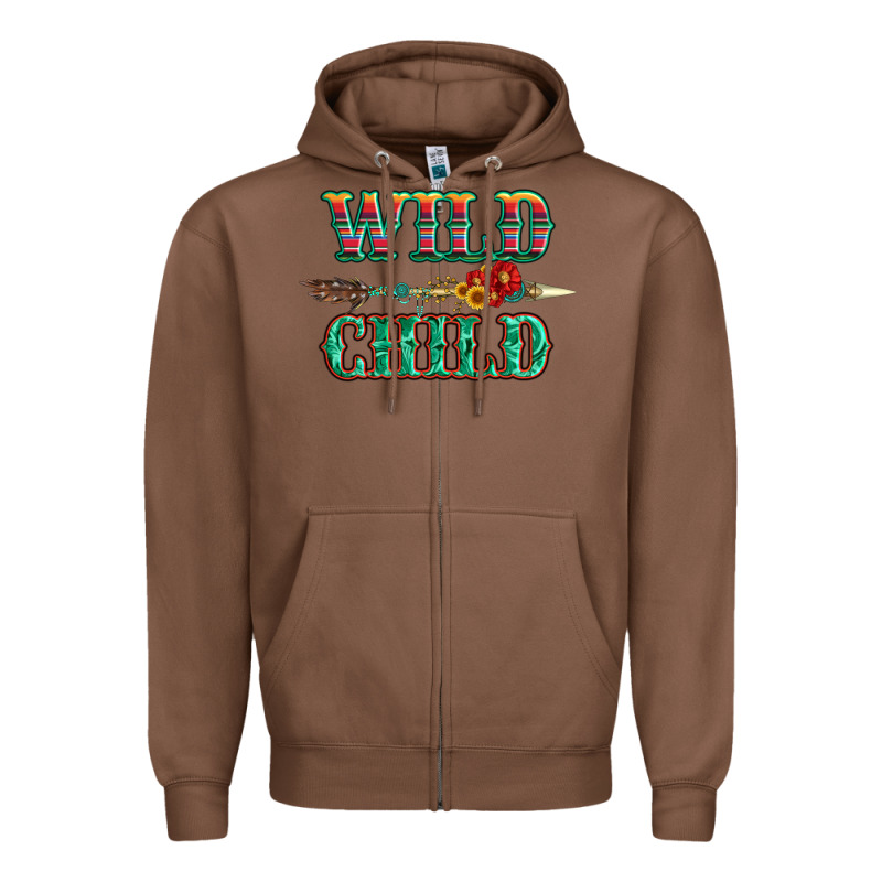 Wild Chıld Serape Sunflower And Gemstone With Arrow Zipper Hoodie by Artiststas | Teevron