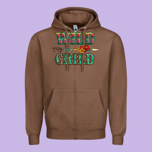 Wild Chıld Serape Sunflower And Gemstone With Arrow Zipper Hoodie Designed By Artiststas