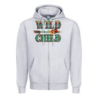Heather Grey wild chıld serape sunflower and gemstone with arrow Zipper Hoodie - Artiststas