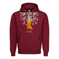 Burgundy kill bill Zipper Hoodie - longCreatives