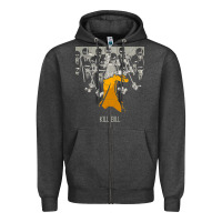 Charcoal Heather kill bill Zipper Hoodie - longCreatives