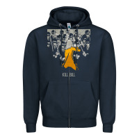 Navy kill bill Zipper Hoodie - longCreatives