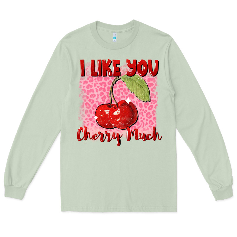 I Like You Cherry Much Valentine's Day Long Sleeve Tee by FaDigitalArtStudio | Teevron