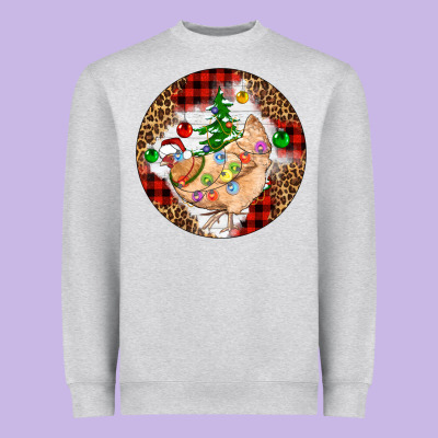 Christmas Chicken Heavyweight Sweatshirt Designed By Artiststas