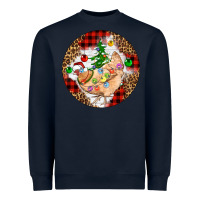 Navy Christmas chicken Heavyweight Sweatshirt - Artiststas