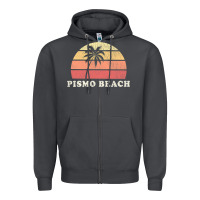 Smoke Pismo Beach CA Vintage 70s Retro Throwback Design Zipper Hoodie - longCreatives
