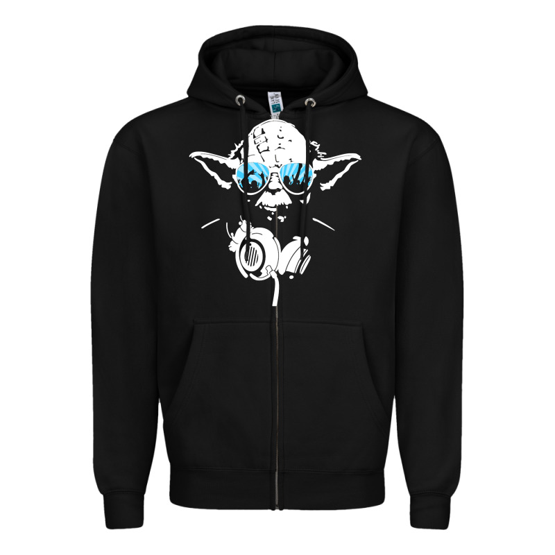 Dj Yoda Zipper Hoodie by longCreatives | Teevron