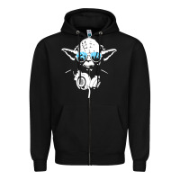 Black DJ Yoda Zipper Hoodie - longCreatives
