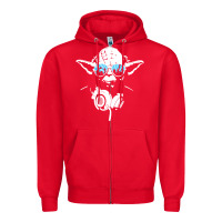 Red DJ Yoda Zipper Hoodie - longCreatives