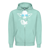 Seafoam DJ Yoda Zipper Hoodie - longCreatives