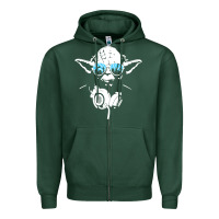 Sports Green DJ Yoda Zipper Hoodie - longCreatives