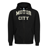 Classic Motor City Detroit Varsity Zipper Hoodie | Teevron