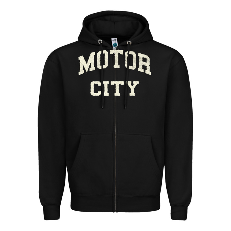 Classic Motor City Detroit Varsity Zipper Hoodie by longCreatives | Teevron