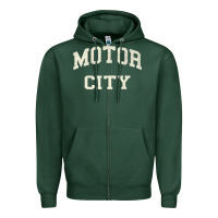 Sports Green Classic Motor City Detroit Varsity Zipper Hoodie - longCreatives