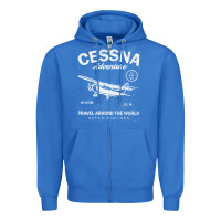 True Royal cessna distressed Zipper Hoodie - longCreatives