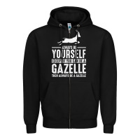 Black Gazelle Gift Lover Zipper Hoodie - longCreatives