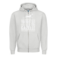 Dove Grey Gazelle Gift Lover Zipper Hoodie - longCreatives