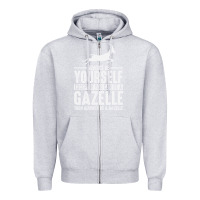 Heather Grey Gazelle Gift Lover Zipper Hoodie - longCreatives