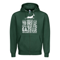 Sports Green Gazelle Gift Lover Zipper Hoodie - longCreatives