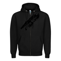 Black Gears of war lancer Zipper Hoodie - longCreatives