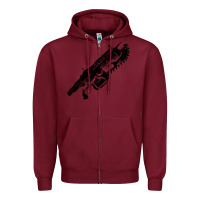 Burgundy Gears of war lancer Zipper Hoodie - longCreatives