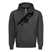 Charcoal Heather Gears of war lancer Zipper Hoodie - longCreatives