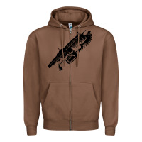 Chestnut Gears of war lancer Zipper Hoodie - longCreatives