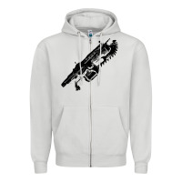 Dove Grey Gears of war lancer Zipper Hoodie - longCreatives