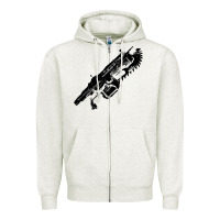 Oatmeal Heather Gears of war lancer Zipper Hoodie - longCreatives