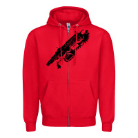 Red Gears of war lancer Zipper Hoodie - longCreatives