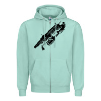 Seafoam Gears of war lancer Zipper Hoodie - longCreatives