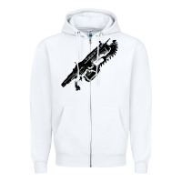 White Gears of war lancer Zipper Hoodie - longCreatives